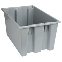 Stack & Nest Totes, 12" x 23.5" x 15.5", Grey Duraquip Inc