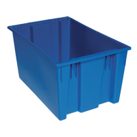 Stack & Nest Totes, 15" x 29.5" x 19.5", Blue Duraquip Inc