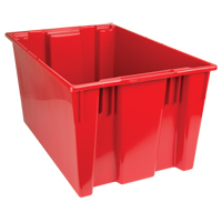 Stack & Nest Totes, 15" x 29.5" x 19.5", Red Duraquip Inc