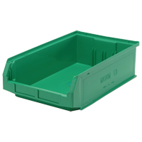 Giant Stacking Containers, 12.375" W x 19.75" D x 5.875" H, Green Duraquip Inc