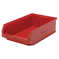 Giant Stacking Containers, 12.375" W x 19.75" D x 5.875" H, Red Duraquip Inc