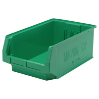 Giant Stacking Containers, 12.375" W x 19.75" D x 7.875" H, Green Duraquip Inc