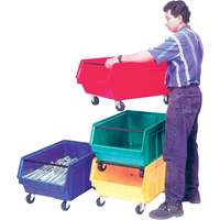 Bac g&eacute;ant empilable et mobile, 11-7/8" ha x 18-3/8" la x 29" p, Capacit&eacute; de 150 lb, Jaune Duraquip Inc