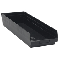 Bac pour &eacute;tag&egrave;re &eacute;conomique, 8-3/8" la x 4" H x 23-5/8" p, Noir, Capacit&eacute; 60 lb Duraquip Inc