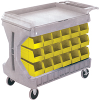 PROCART A/36 BACS JAUNE# CB101, &agrave; deux c&ocirc;t&eacute;s, 36 bacs, 45-5/18" la x 24" p x 34-3/4" h Duraquip Inc