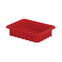 Contenants Divider Box, Poly&eacute;thyl&egrave;ne, 10,8" la x 8,3" p x 2,5" h, Rouge Duraquip Inc