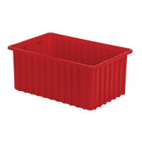 Contenants Divider Box, Poly&eacute;thyl&egrave;ne, 16,5" la x 10,9" p x 7" h, Rouge Duraquip Inc