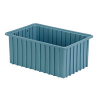 Contenants Divider Box, Poly&eacute;thyl&egrave;ne, 16,5" la x 10,9" p x 7" h, Bleu p&acirc;le Duraquip Inc