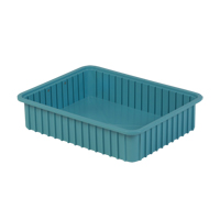 Contenants Divider Box, Poly&eacute;thyl&egrave;ne, 22,4" la x 17,4" p x 5" h, Bleu p&acirc;le Duraquip Inc