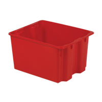 Polylewton Stack-N-Nest&reg; Containers, 12" x 21" x 17", Red Duraquip Inc