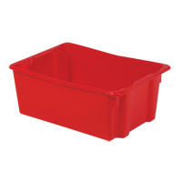 Polylewton Stack-N-Nest&reg; Containers, 10.5" x 26.1" x 18.7", Red Duraquip Inc