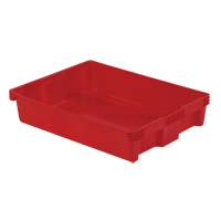 Polylewton Stack-N-Nest&reg; Containers, 6.1" x 29.6" x 22.4", Red Duraquip Inc
