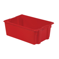 Polylewton Stack-N-Nest&reg; Containers, 10.5" x 28.4" x 18.7", Red Duraquip Inc