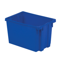 Polylewton Stack-N-Nest&reg; Containers, 12.1" x 19.4" x 12.9", Blue Duraquip Inc
