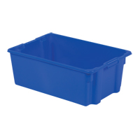 Polylewton Stack-N-Nest&reg; Containers, 10.5" x 28.4" x 18.7", Blue Duraquip Inc