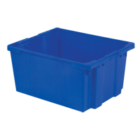 Polylewton Stack-N-Nest&reg; Containers, 15.1" x 30.1" x 24", Blue Duraquip Inc