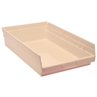 Economy Shelf Bin, 11-1/8" W x 4" H x 17-7/8" D, Ivory Duraquip Inc