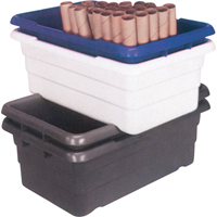 Cross Stack Bins, 16" W x 25.125" D x 8.5" H, Grey Duraquip Inc