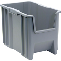 Giant Stacking Containers, 10-7/8" W x 12-1/2" H x 17-1/2" D, Grey Duraquip Inc