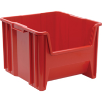 Giant Stacking Containers, 16.5" W x 17.5" D x 12.5" H, Red Duraquip Inc