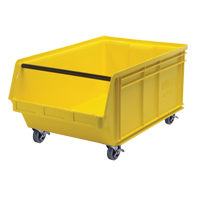Mobile MAGNUM Bin, 14-7/8" H x 18-3/8" W x 29" D, 150 lbs. Capacity, Yellow Duraquip Inc