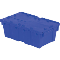 Flipak&reg; Polyethylene Plastic (PE) Distribution Containers, 19.7" x 11.8" x 7.3", Blue Duraquip Inc