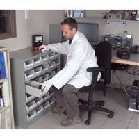 KPC-HD Heavy-Duty Parts Cabinet, Galvanized Steel, 30 Drawers, 34-3/5" x 15-7/10" x 34-3/5", Grey Duraquip Inc