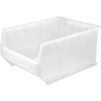 Hulk Containers, 18-1/4" W x 12" H x 23-7/8" D, Clear Duraquip Inc