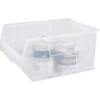 Hulk Containers, 18-1/4" W x 12" H x 23-7/8" D, Clear Duraquip Inc