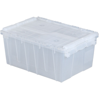 Flipak&reg; Polypropylene Plastic (PP) Distribution Containers, 21.8" x 15.2" x 9.3", Clear Duraquip Inc