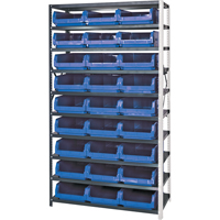 Shelving Unit with Stacking Bins, Steel, Magnum Bin, 650 lbs. Capacity, 42" W x 76" H Duraquip Inc