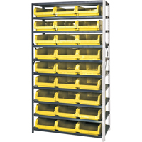 Shelving Unit with Stacking Bins, Steel, Magnum Bin, 650 lbs. Capacity, 42" W x 76" H Duraquip Inc