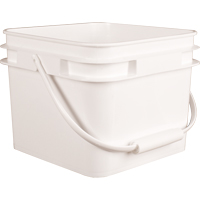 Square Pail, Plastic, 2.1 gal. Duraquip Inc