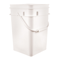 Square Pail, Plastic, 4.25 gal. Duraquip Inc