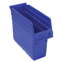 Store-Max Shelf Bins, 4-3/8" W x 8" H x 11-5/8" D, Blue, 44 lbs. Capacity Duraquip Inc