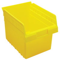 Store-Max Shelf Bins, 8-3/8" W x 8" H x 11-5/8" D, Yellow, 44 lbs. Capacity Duraquip Inc