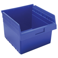 Store-Max Shelf Bins, 11-1/8" W x 8" H x 11-5/8" D, Blue, 44 lbs. Capacity Duraquip Inc