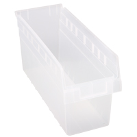 Bacs pour &eacute;tag&egrave;re Store-Max, 6-5/8" la x 8" H x 17-7/8" p, Transparent, Capacit&eacute; 56 lb Duraquip Inc