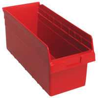 Bacs pour &eacute;tag&egrave;re Store-Max, 8-3/8" la x 8" H x 17-7/8" p, Rouge, Capacit&eacute; 56 lb Duraquip Inc