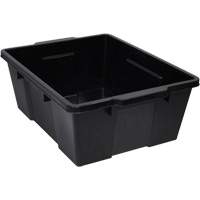 Plastic Latch Container, 15.875" W x 21" D x 7.75" H, Black Duraquip Inc