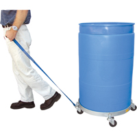 Chariots &agrave; &eacute;tages multiples pour baril, Acier, Capacit&eacute;e 900 lb, Diam&egrave;tre 23-1/2", Roue en Caoutchouc Duraquip Inc