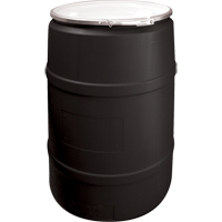Polyethylene Drums, 55 US gal (45 imp. gal.), Open Top, Black Duraquip Inc