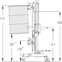 Ergonomic Drum Handler High Reach - DM-1100-HR, 30 - 85 US Gal. (25 - 70 Imperial Gal.) Duraquip Inc
