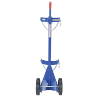 Chariot pour bouteille de gaz, Roues Caoutchouc, Base de 12" la x 15-1/2" lo, 500 lb Duraquip Inc
