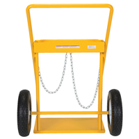 Chariot pour bouteille de gaz, Roues Caoutchouc, Base de 22" la x 14-1/8" lo, 250 lb Duraquip Inc