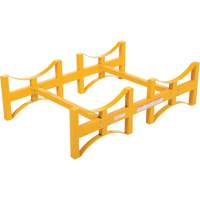 Porte-barils empilable en acier, 2 barils, Capacit&eacute; de 1600 lb, 45-1/2" la x 29-7/8" p x 12-3/4" h Duraquip Inc