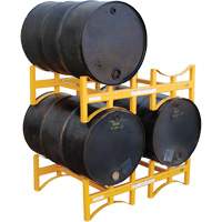 Porte-barils empilable en acier, 2 barils, Capacité de 1600 lb, 45-1/2" la x 29-7/8" p x 12-3/4" h DC826 | Duraquip Inc