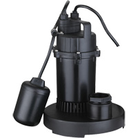 Pompe de puisard submersible thermoplastique, 2560 gal./h, 115 V, 4,6 A, 1/3 CV DC843 | Duraquip Inc