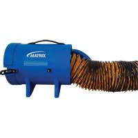 8" Air Blower with 25' Ducting & Canister, 1/4 HP, 816 CFM, Explosion Proof EB538 | Duraquip Inc