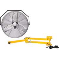 Industrial Workstation Fan Kit with Double Locking Arm, 24" Dia., 3 Speeds Duraquip Inc